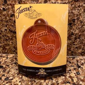 Fiesta 75th anniversary Christmas ornament, Paprika color, new in package
